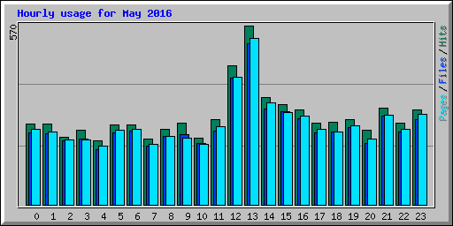 Hourly usage for May 2016